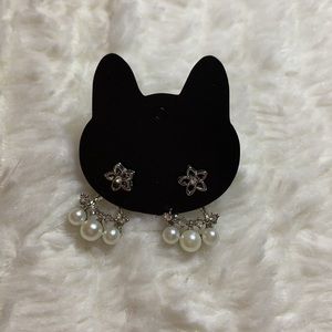 3 for 10 EARRINGS - star pearl